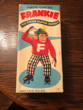Battery Operated Frankie The Roller Skating Monkey,  Mib,  1960 