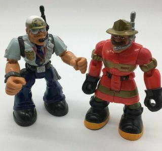 1997 Fisher Price Rescue Heroes Billy Blazes Fireman & Police Officer 6 Inch C3