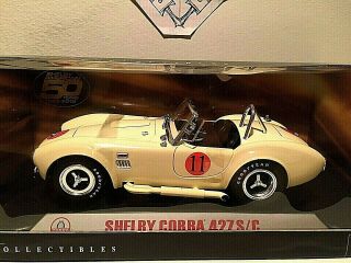 1/18 Scale 1965 Ford Shelby Cobra 427 S/c Roadster 11 - Cream White Ext/black Int