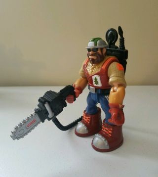 2002 Fisher Price Rescue Heroes Ben Choppin Lumberjack Figure With Saw 78533