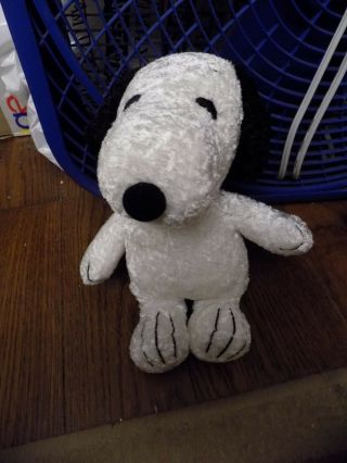 Prestige Baby My First Snoopy Plush Dog Rattle 12 " Shiny Fuzzy Toy So Adorable