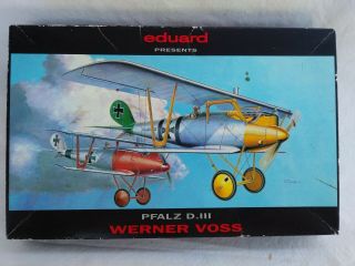 Eduard 8031 Pfalz D.  Iii Werner Voss - 1/48 Scale Kit W/ Night Scheme Lozenge