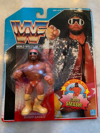 Rare Wwf Hasbro Macho Man Randy Savage Series1 Wwe Wrestling Figure Vintage