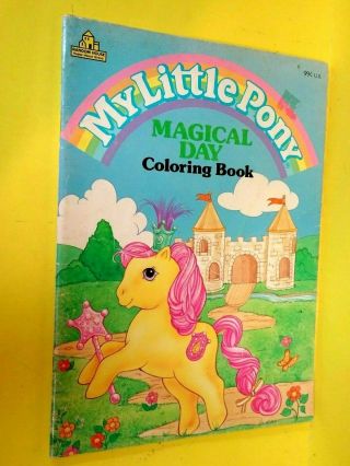 Vintage 1988 Random House Coloring Book My Little Pony Magical Day -