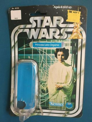 Vintage Star Wars Cardback Princess Leia Organa.  Star Wars 12 Back A - W/bubble