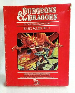 Dungeons & Dragons Tsr 1983 Fantasy Role - Playing Game Basic Rules Set 1