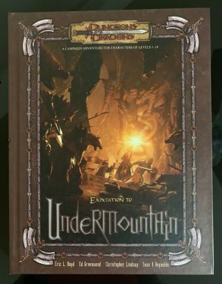 Expedition To Undermountain Dungeons & Dragons Hardcover D20 Wotc