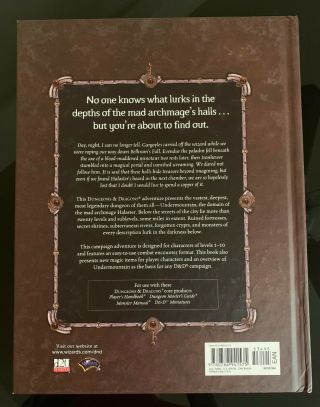 Expedition to Undermountain Dungeons & Dragons Hardcover D20 WOTC 2