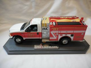 Matchbox Ford F - Series Kme Die Cast Fire Truck 2001 Mattel