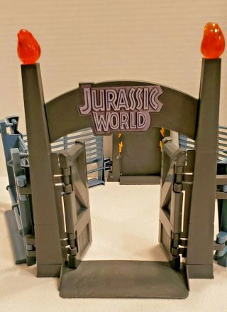 Jurassic Park/World T REX Lockdown Playset - Complete Set Plus Raptor Blue 3