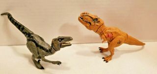 Jurassic Park/World T REX Lockdown Playset - Complete Set Plus Raptor Blue 5