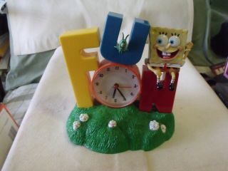 Spongebob Squarepants Alarm Clock Fun Battery Operated 2002.