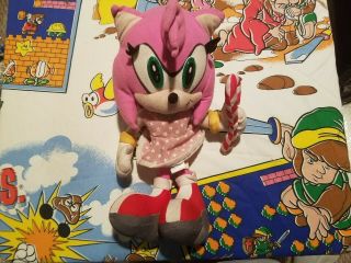 Rare Toy Network Seasonal Sonic The Hedgehog Christmas Amy Plush Toy Doll Sega