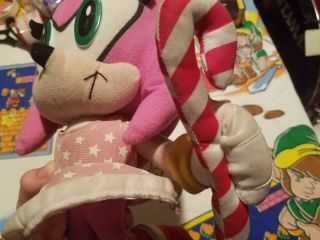 RARE Toy Network Seasonal Sonic the Hedgehog Christmas Amy Plush Toy Doll SEGA 2
