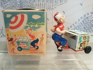 1950 ' S US ZONE GERMANY Rühl Ruhl Rueuhl Tn Ice cream EIS vendor - Wind up - OrgBox 5