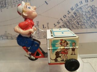 1950 ' S US ZONE GERMANY Rühl Ruhl Rueuhl Tn Ice cream EIS vendor - Wind up - OrgBox 6