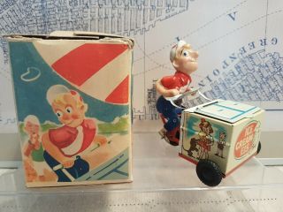 1950 ' S US ZONE GERMANY Rühl Ruhl Rueuhl Tn Ice cream EIS vendor - Wind up - OrgBox 7