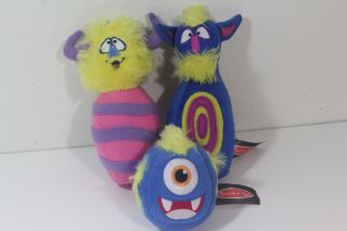 Melissa & Doug Monster Bowling Ball And 2 Replacement Pins Plush