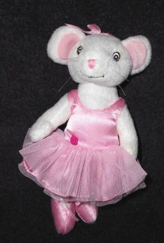 Sababa Toys Angelina Ballerina Mouse Plush Stuffed Animal Pink Tutu