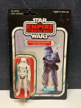 Vintage Star Wars Stormtrooper (hoth Battle Gear) Esb 41 Back Moc (kenner)