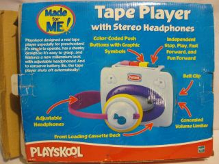 Playskool Walkman Tape Player Cassette w/Stereo Headphone PS - 422 - 2