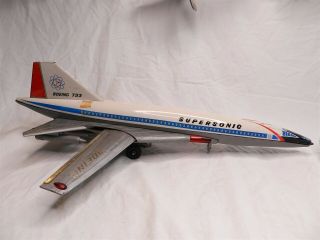1960s Boeing 733 Supersonic Yonezawa Japan Battery Operated Airplane