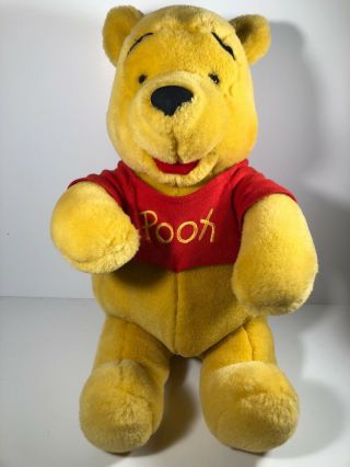 Vintage Winnie The Pooh Stuffed Plush Bear Toy 15” Tall Disney