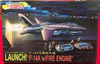 1/144 Grumman F - 14a Tomcat With Carrier Deck Diorama (shanghai Dragon Kit)