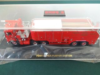 Ny Fire Engine Model Code 3 Fdny Pumper System Tender 1 In Case,  Diecast