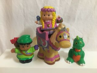 Little People Robin Hood,  Maid Marion,  Dragon,  Castle Horse Figures