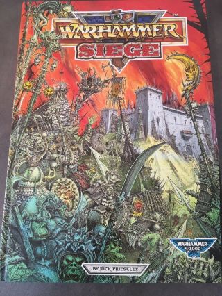 Games Workshop Warhammer Siege 3rd Edition Rules Hc Wfb & Wh40k 1988 Oop