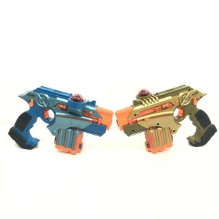 Nerf Gold Blue Lazer Tag Phoenix Ltx Laser Blaster Pistol Tiger Electronics Guns