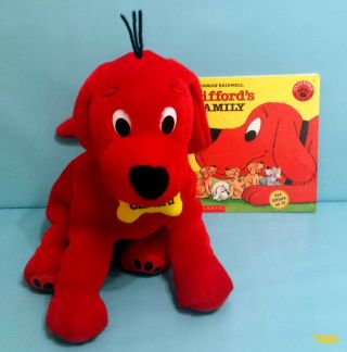 Kohls Cares Clifford The Big Red Dog Plush 14 " Stuffed Animal Toy W/ Sc Book