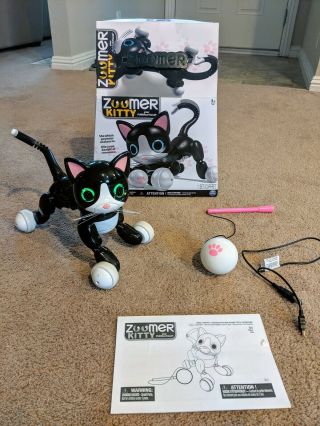 Zoomer Kitty Interactive Cat - Black And White Kids Toy