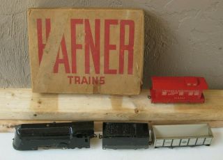 Vintage Hafner Train Freight Set Runs Well E33
