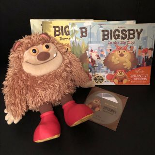 Bigsby Hallmark Interactive Story Buddy 4 Books & Cd Plush Read Along