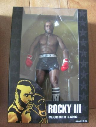 Neca Rocky 40th Clubber Lang Black Trunk Figure Rocky Iii Series 1