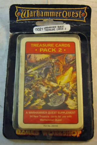 Games Workshop " Warhammer Quest: Treasure Cards - Pack 2 (0021) " 1995