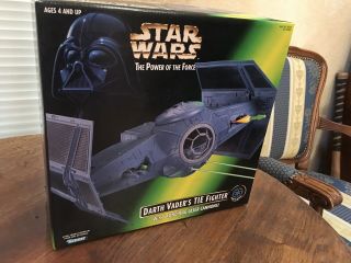 Star Wars Power Of The Force Darth Vader’s Tie Fighter Vehicle 1996 S/h
