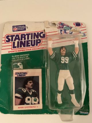 1988 Starting Lineup - Nfl York Jets - Mark Gastineau Figure,  Card -