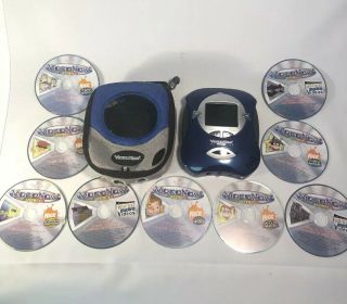 Video Now Color Portable Video Player Blue W/case,  9 Discs Great