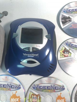 Video Now Color Portable Video Player Blue W/case,  9 Discs Great 3
