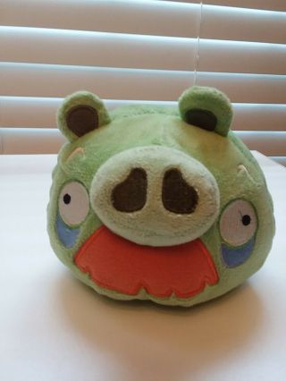 Angry Birds Plush Green Mustache Pig Toy Stuffed Animal 5 "
