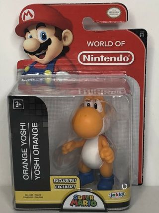 Jakks Pacific World Of Nintendo Series 1 - 5 Orange Yoshi 2.  5 " Fig Walgreens Nib