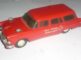 1956 1957 Ford Wagon Red Cross Ambulance Promotional Promo Friction Car Amt