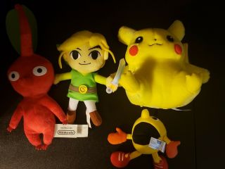 Pikmin Link Pikachu Pac Man Set Of 4 Plush Plushies