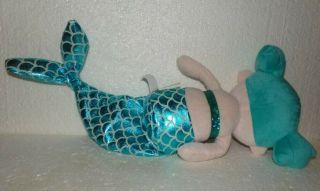 Dan Dee Plush Mermaid Doll Teal 12 