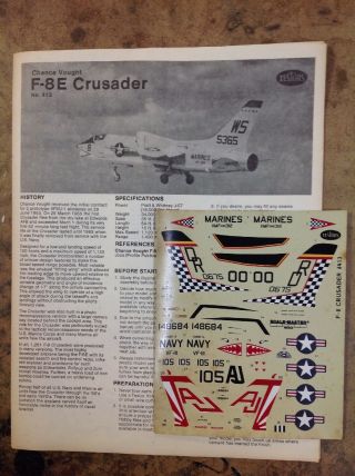 KHS - 1/48 TESTORS MODEL KIT 413 VOUGHT F - 8E CRUSADER 4