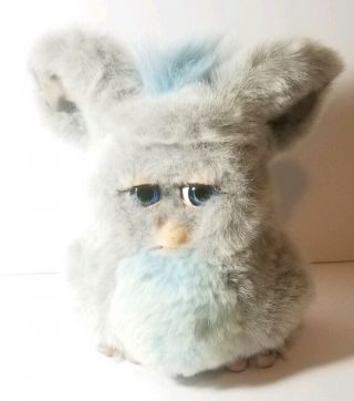 2005 Furby Great Gray & Blue W/mohawk Blue Eyes Interactive Emoto Tronic