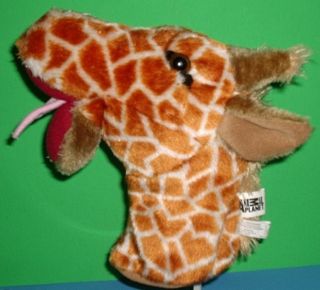 Animal Planet Giraffe Hand Puppet Plush Improv Kids Toy Imaginative Play EUC 9 